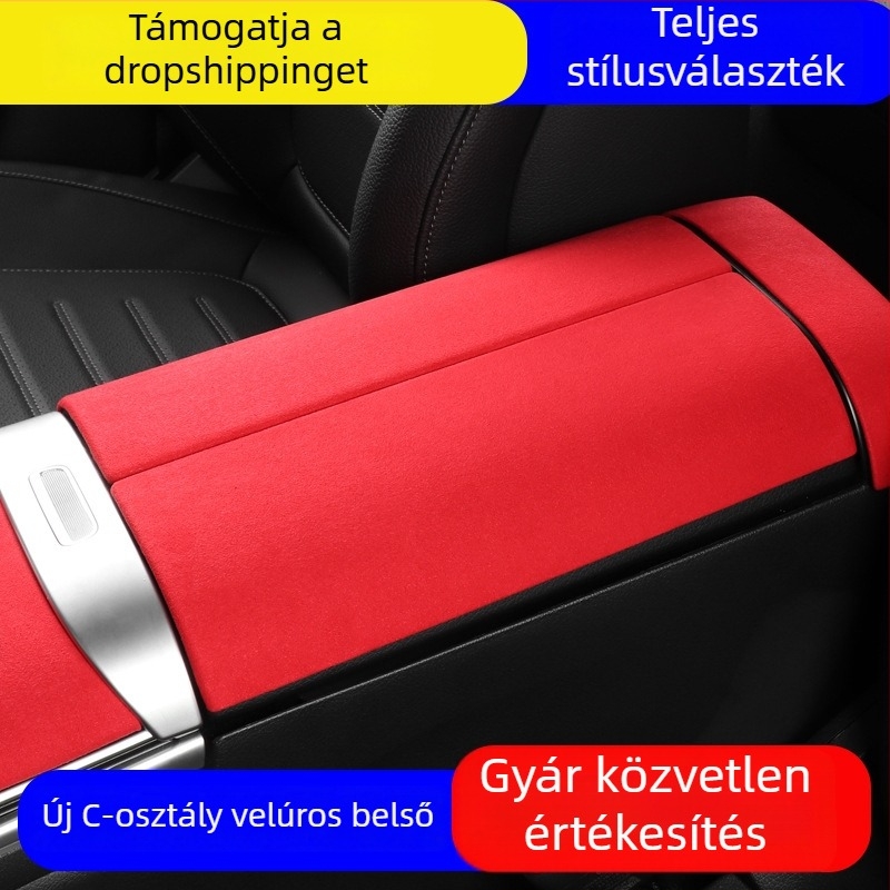 Mercedes-Benz belső középkonzol panel velúr bőrrel, kompatibil a W206-tal