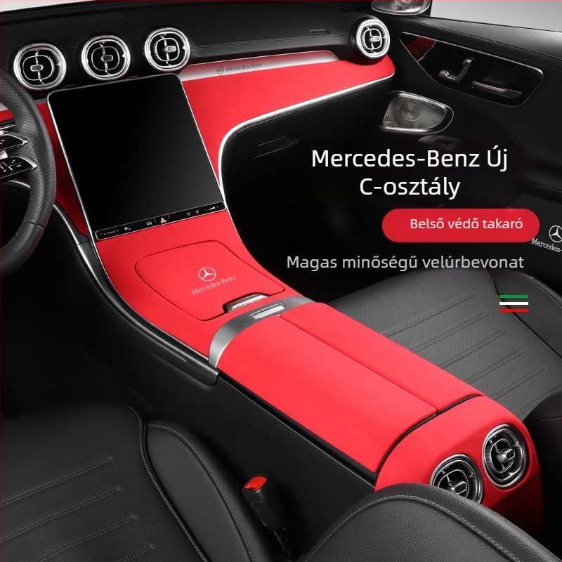 Mercedes-Benz belső középkonzol panel velúr bőrrel, kompatibil a W206-tal