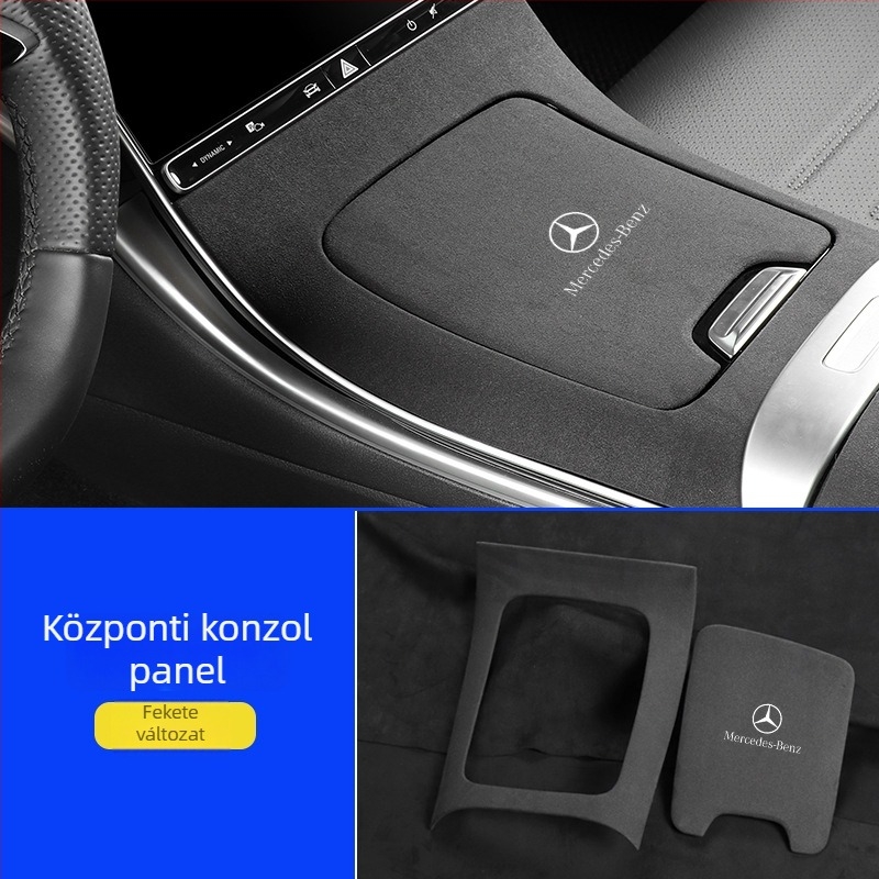 Mercedes-Benz belső középkonzol panel velúr bőrrel, kompatibil a W206-tal