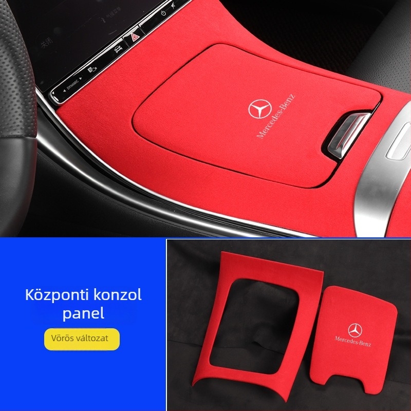Mercedes-Benz belső középkonzol panel velúr bőrrel, kompatibil a W206-tal
