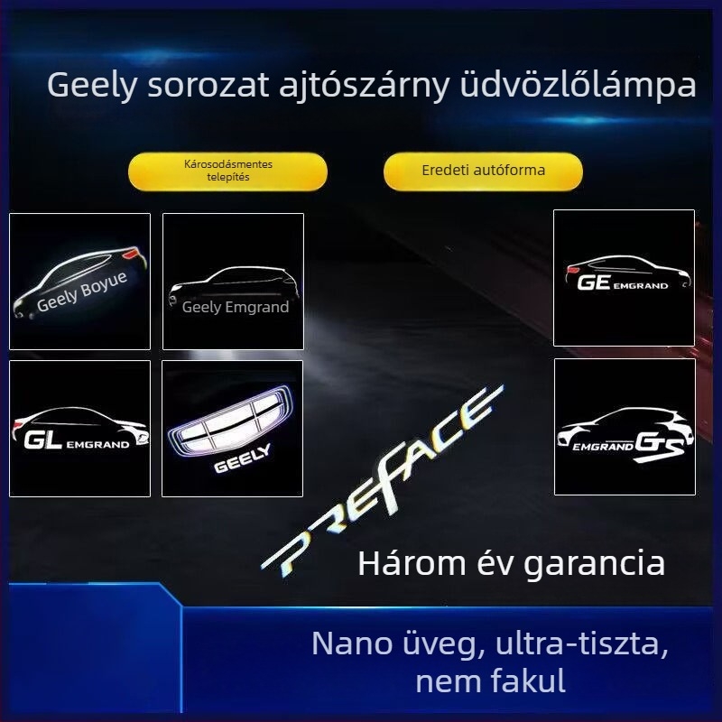 Xingrui autóajtó üdvözlő lámpa, belső környezeti világítás, LED 12V 14.4W, modell Xingrui