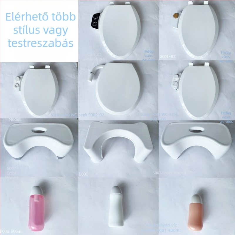 WC-öblítő pisztoly, kézi, állítható víznyomással – ABS, modell H009-01
