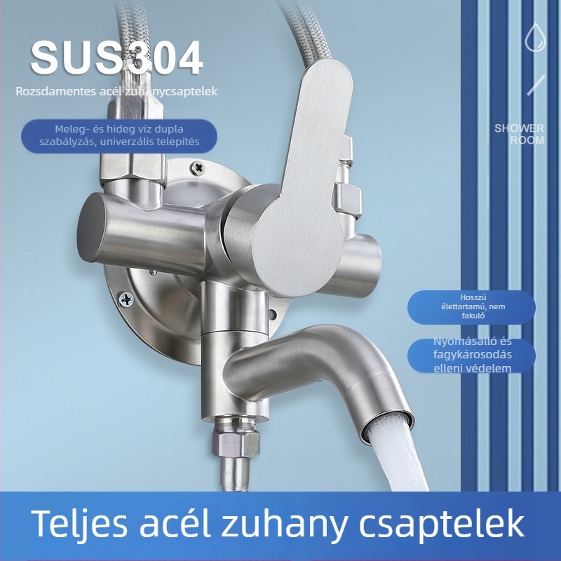 Phaeton rozsdamentes acél zuhanykeverő csap kerámiás szeleppel, 0–90°C, 1,6 MPa