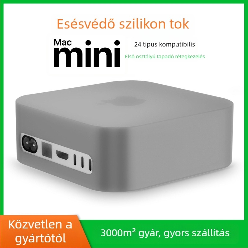 Szilikon védőburkolat a 2024-es Mac minihez, M4/M4 Pro, ütésálló és porálló, MCMEME márka, kompatibil más Apple modellekkel