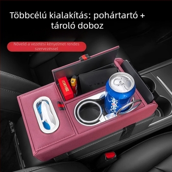 Bőr Toyota karosszékhez illeszkedő emelt kartámasz párna – középső konzol belső tároló és zsebkendő tartó