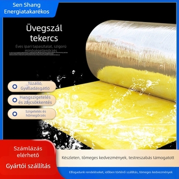 Üveggyapot szigetelőcsövek, rostos alakú, csőszerű konstrukció, hővezető 0,035 W/mK, üzemi hőmérséklet 500°C