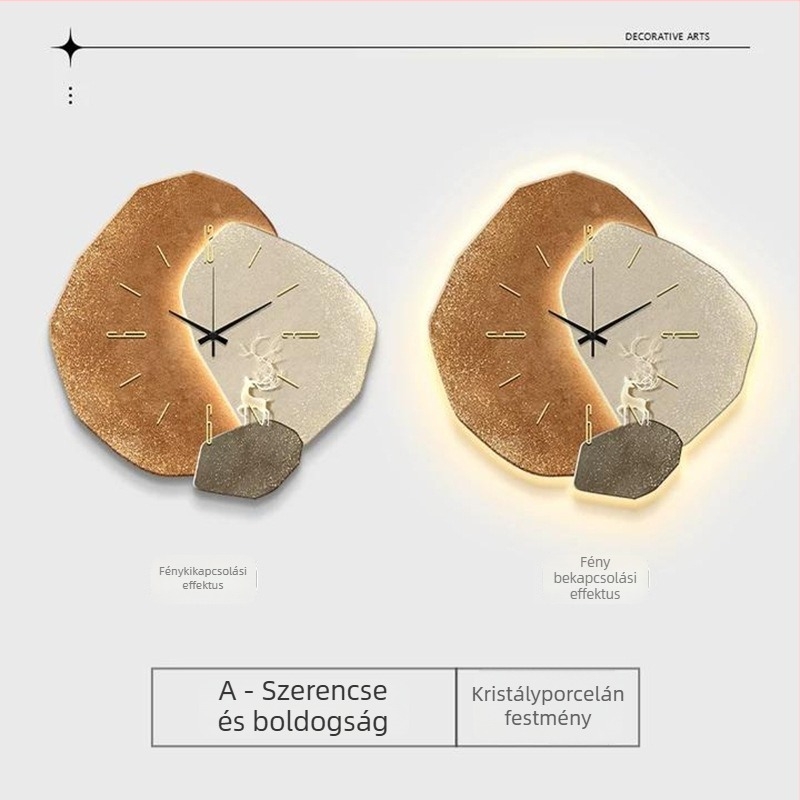 Fali óra Deng-483, olasz minimalist stílus, elemes működés, sima másodpercmutató, mutató kijelző