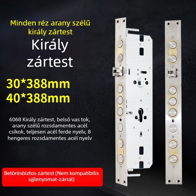 Overlord zártest – csere a nagy dupla kampós ajtózárhoz, biztonsági ajtóhoz, ujjlenyomat-mentes