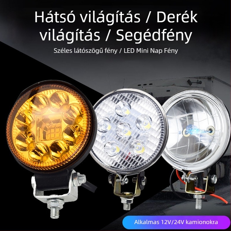 Teherautó tolatófénye – LED hátsó lámpa, 12V/24V, LED fényforrás