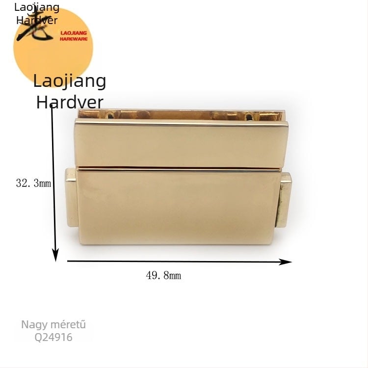 Ötvözetes táskazár előre nyíló kupakkal – Modell Handbag Gift Box Closure Lock Satchel Front Cover Latch, Márka Old Craftsman Hardware