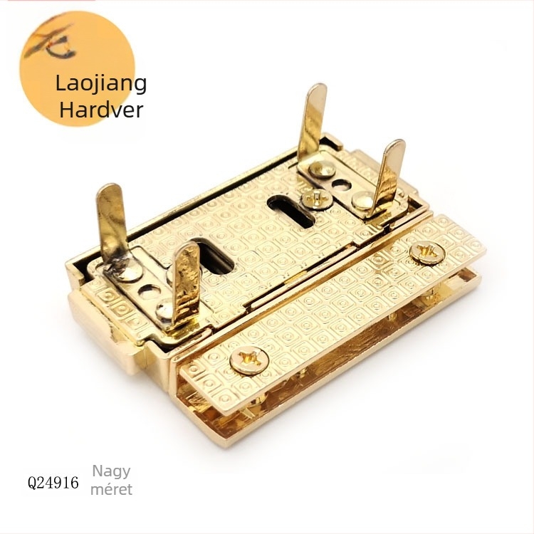 Ötvözetes táskazár előre nyíló kupakkal – Modell Handbag Gift Box Closure Lock Satchel Front Cover Latch, Márka Old Craftsman Hardware