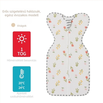 100% pamut babaszvaddle hálózsák, kokoon stílusban, újszülötteknek, minden évszakra