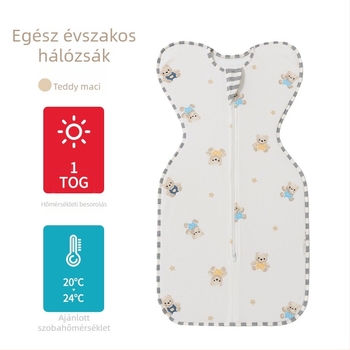 100% pamut babaszvaddle hálózsák, kokoon stílusban, újszülötteknek, minden évszakra