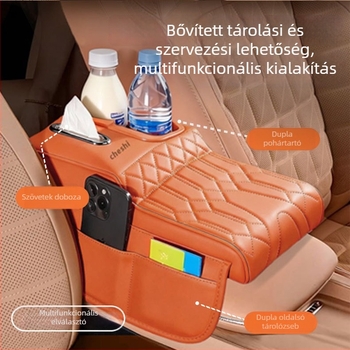 Autókarfához való bőrpárna – booster párna és védőhuzat, univerzálisan illeszkedik, 380 g