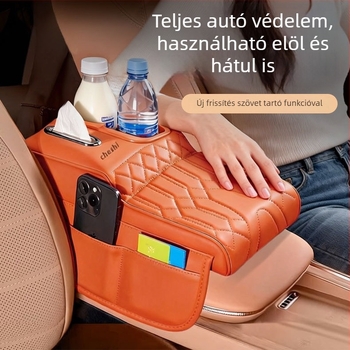 Autókarfához való bőrpárna – booster párna és védőhuzat, univerzálisan illeszkedik, 380 g