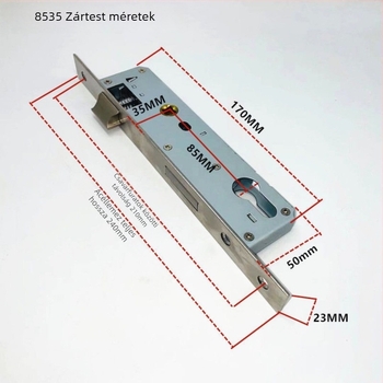 Fogantyúzár, rozsdamentes acél, modell 001, alumínium ötvözet ajtók és ablakokhoz, Super and