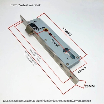 Fogantyúzár, rozsdamentes acél, modell 001, alumínium ötvözet ajtók és ablakokhoz, Super and