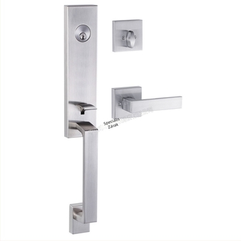 Cinkötvözetből készült ajtófogantyú-zár — modern, minimalist design, testreszabható, alkalmas fa- és acél ajtókhoz