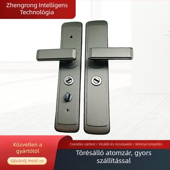 Rozsdamentes acél ajtózár fogantyú panel kiegészítő, modell 901-03, elektroplatírozott felület, könnyed luxus stílus, hálószoba, nappali és bolt számára