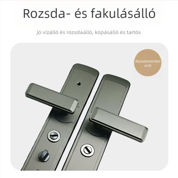 Rozsdamentes acél ajtózár fogantyú panel kiegészítő, modell 901-03, elektroplatírozott felület, könnyed luxus stílus, hálószoba, nappali és bolt számára