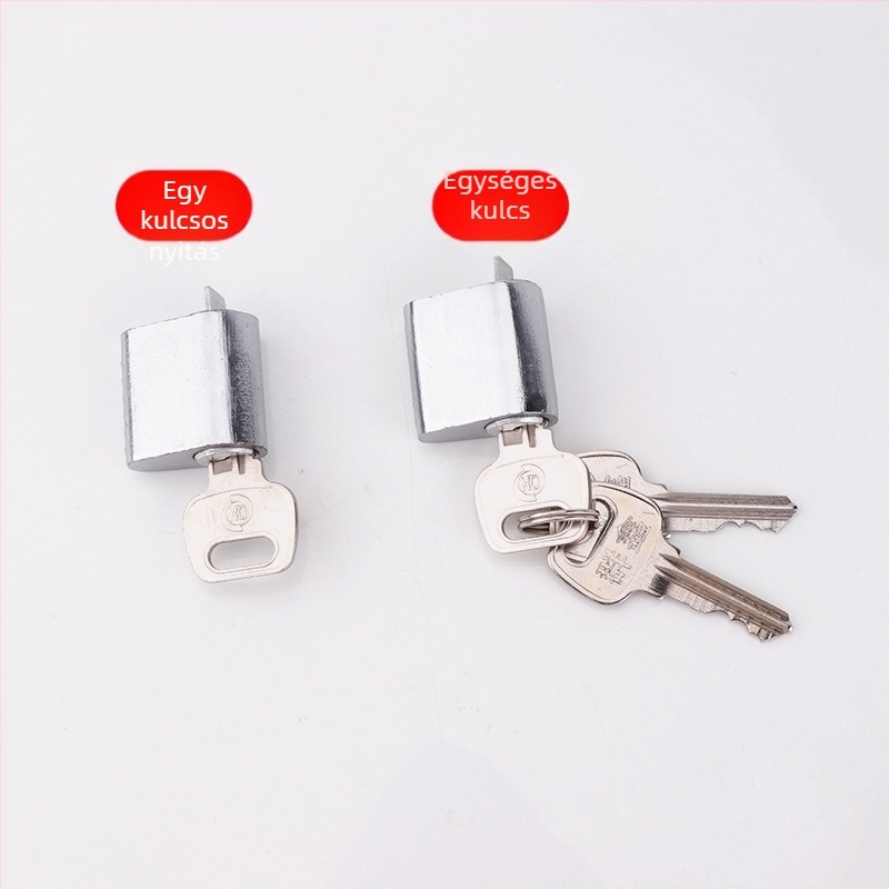 Tűzvédelmi ajtó zárbetét, mag alumínium és réz, tömege 85 g, modern minimalista stílus