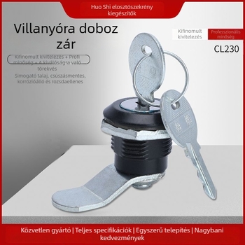 Villanymérő doboz ajtózár – hengeres zár elosztó szekrényekhez, modern minimalista dizájn, testreszabható opció, modell A400-1