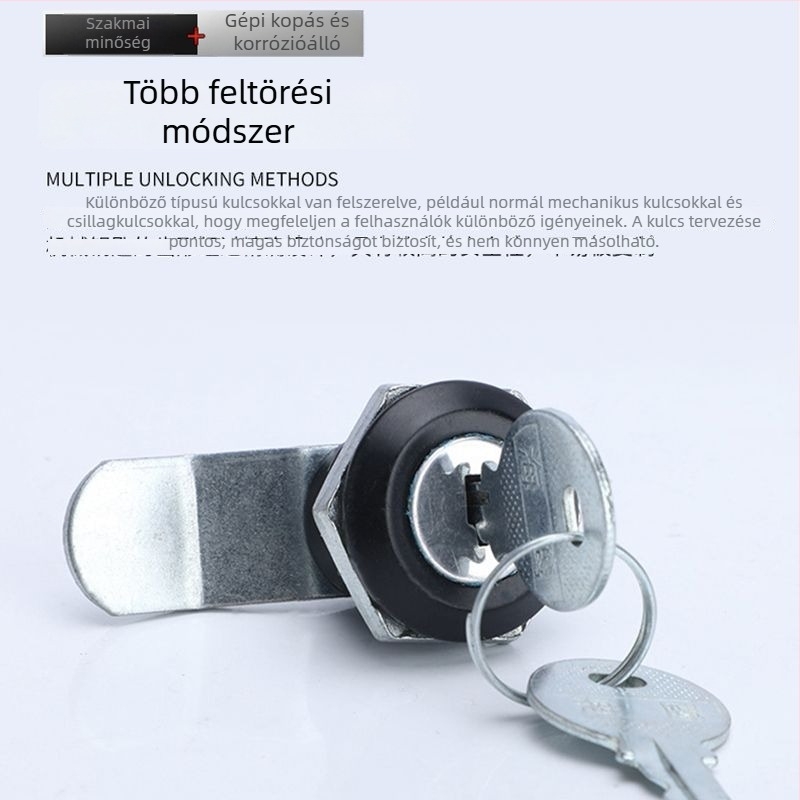 Villanymérő doboz ajtózár – hengeres zár elosztó szekrényekhez, modern minimalista dizájn, testreszabható opció, modell A400-1