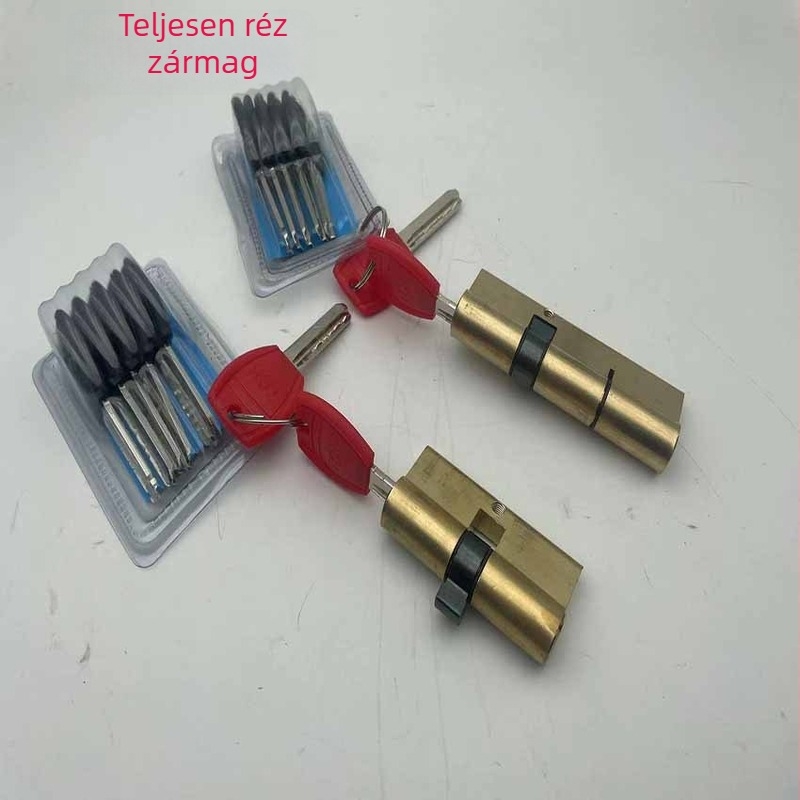 Teljesen rézből készült biztonsági ajtó zárbetét, 65–135 mm hosszú