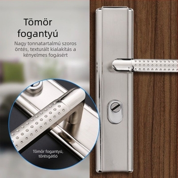 304 rozsdamentes acél ajtófogantyú – húzó fogantyú bejárati ajtóhoz, panel burkolat, 235 zár, modern minimalista stílus