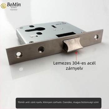 Boming BMB-01 55ZL-B mortise zár – rozsdamentes acélból, fa- és acél ajtókhoz