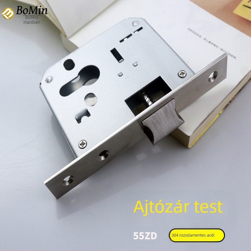 Boming BMB-01 55ZL-B mortise zár – rozsdamentes acélból, fa- és acél ajtókhoz