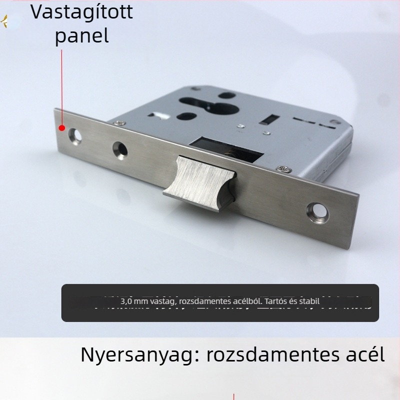 Boming BMB-01 55ZL-B mortise zár – rozsdamentes acélból, fa- és acél ajtókhoz