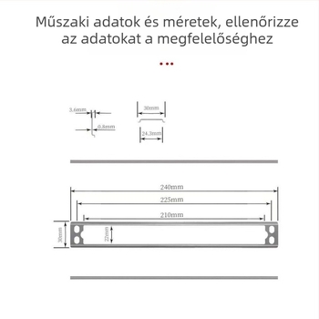Zártest oldalsó sáv adapter – rozsdamentes acél – háztartási használatra – modern minimalist stílus