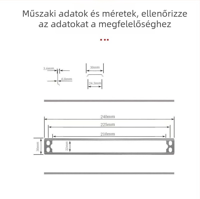 Zártest oldalsó sáv adapter – rozsdamentes acél – háztartási használatra – modern minimalist stílus