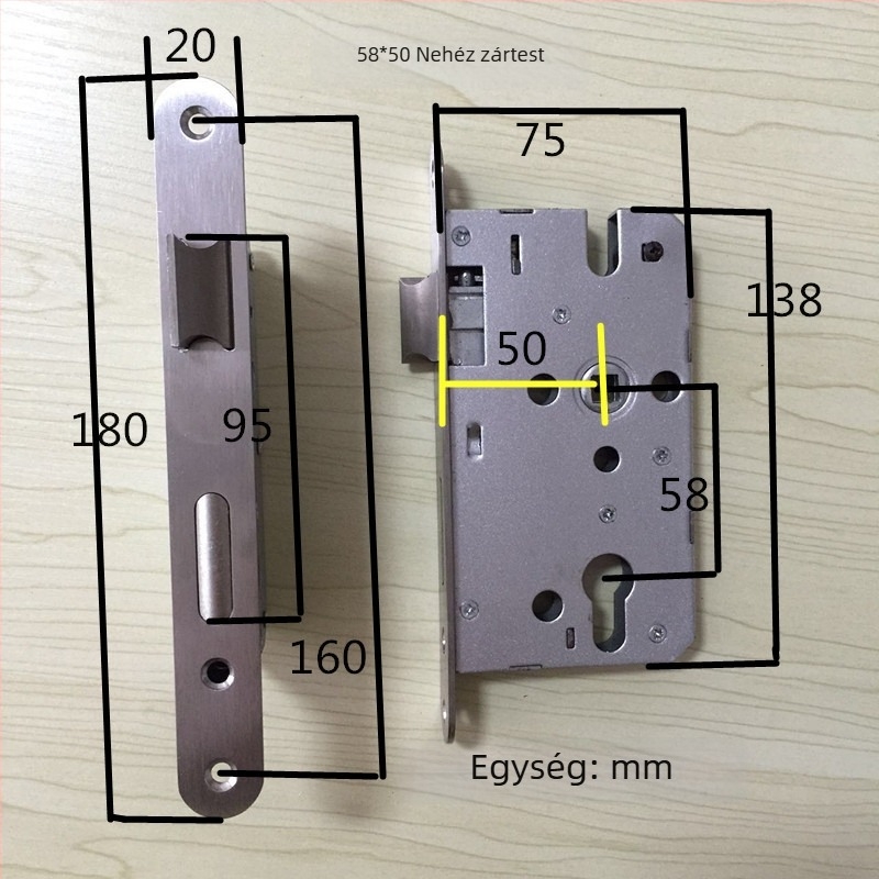 58 zártest, 5850 körfejű, 180 mm, rozsdamentes acél, nehéz rugó, mechanikus szétválasztott zártest