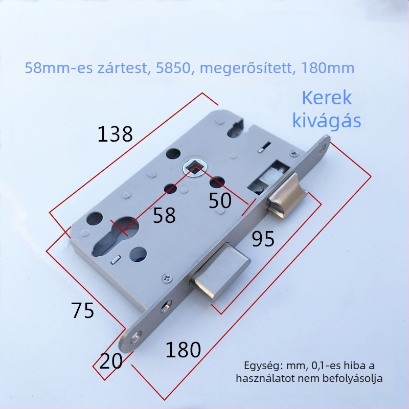 58 zártest, 5850 körfejű, 180 mm, rozsdamentes acél, nehéz rugó, mechanikus szétválasztott zártest
