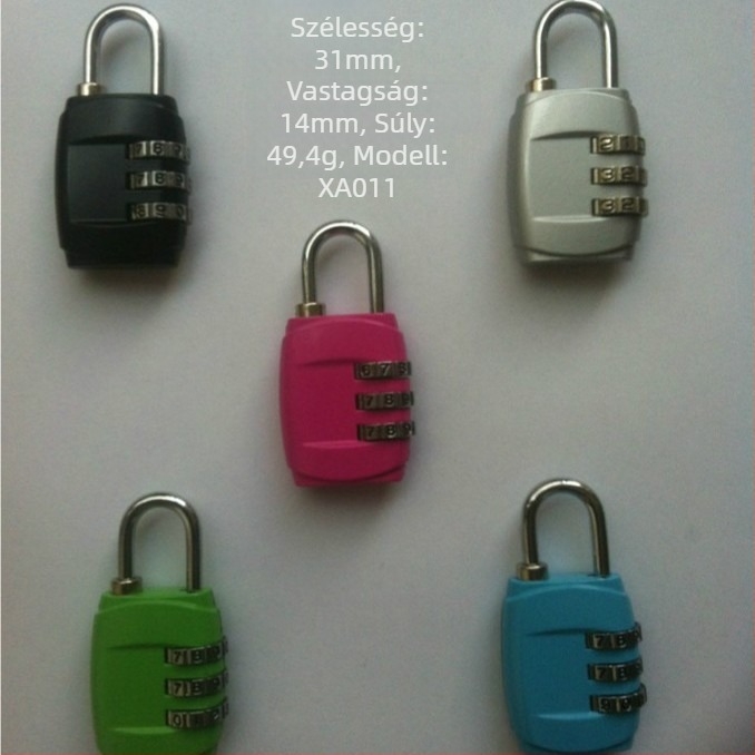 Digitális jelszavas bőröndzár XA011, cinkötvözetből, TSA márka, modern minimalista stílus