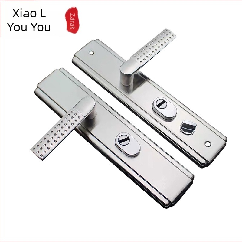 Ajtófogantyú zár – Modell 1001, vasból készített, biztonsági ajtókhoz, modern minimalista stílus