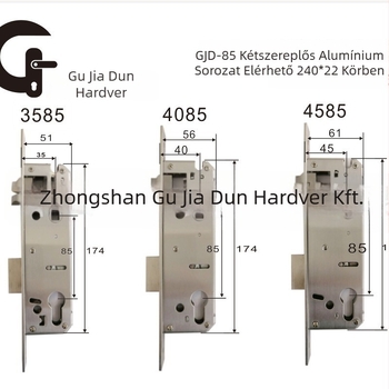 85-ös sorozat kétgyors zártest alumínium és fa ajtókhoz — ujjlenyomat-zár, rozsdamentes acél csap, liner 201, 201-es támaszlemez