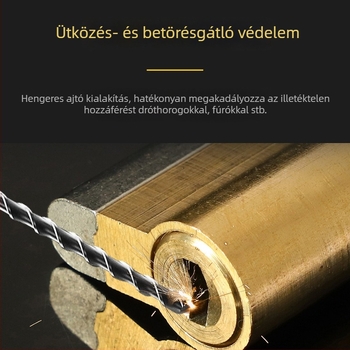 Biztonsági ajtó zárhenger, réz, többcsatornás mag, C-osztályú, lamellált henger