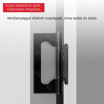 Flower Wood Craftsman alumínium ötvözet ajtózár készlet öko-barát zárfogóval, zártesttel, pánttal és ajtó stopperrel, beltéri faajtókhoz, modern minimál stílus