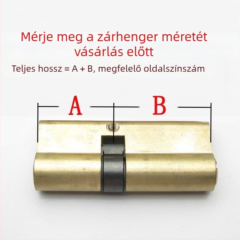 Lopás elleni ajtózár henger alumínium-zink bevonattal, ujjlenyomat-olvasóval, cserecilinder, 65–90 mm