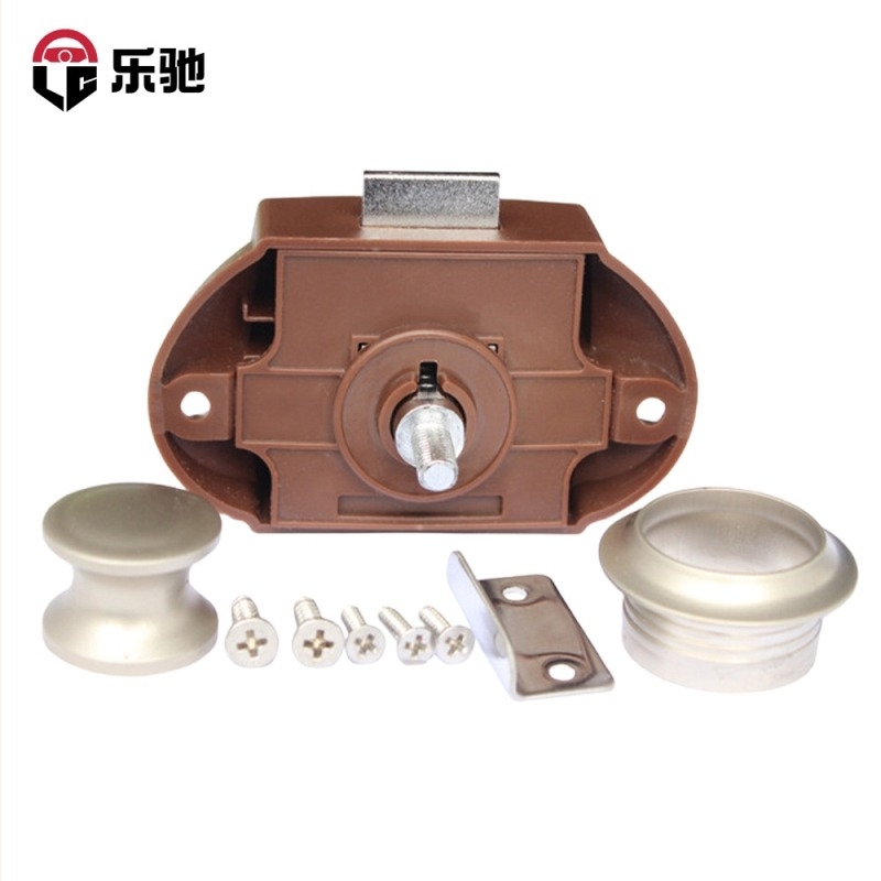 Lechi RV szekrényzár gombbal – motorházakhoz és utánfutókhoz, mentőkhöz és kereskedelmi járművekhez; ABS zártest, cinkötvözet zárnyelv, 304 rozsdamentes acél alkatrészek, testreszabható