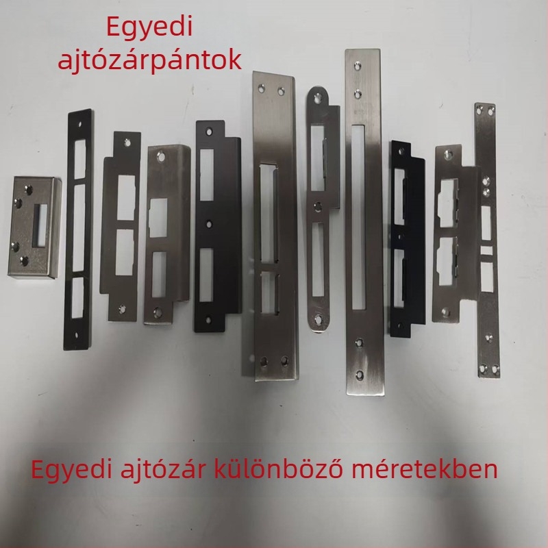 Ajtózárlemez GF-54, rozsdamentes acél, Solid Defense márka, ajtókhoz, modern minimalista stílus.