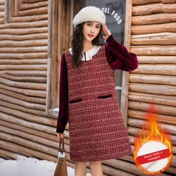 Hercegnő-stílusú gyerekruha lányoknak, 100% poliészter, puha felület, őszi–téli 2025, 8 év feletti gyerekeknek.