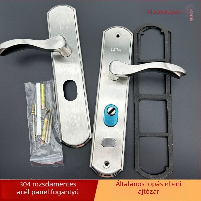 Bejárati ajtó kilincs zár – 304 rozsdamentes acél, modell 906, Superior márka