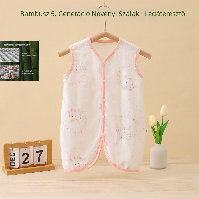 Babáknak való alvózsák – mellény-stílus, bambusz rostból készült anyag, vékony, nyárhoz, tavaszhoz és őszhöz