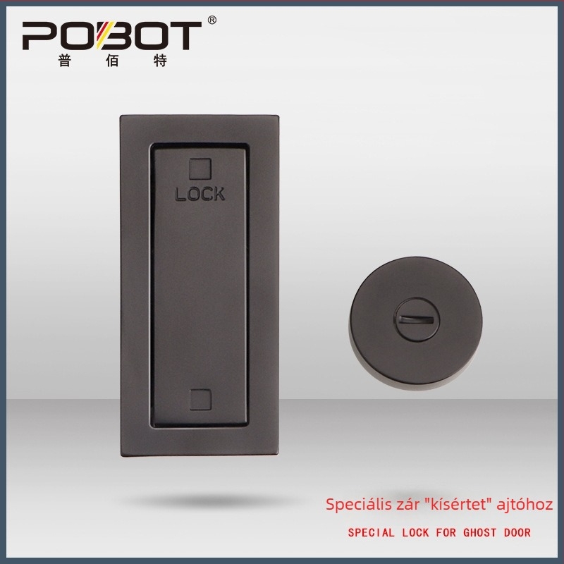 PBT-01 Szellemajtó zár – cinkötvözet, deadlock, csúszóajtókhoz (fürdőszoba, hálószoba, pajta) beépített