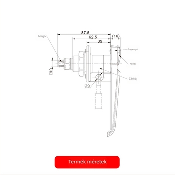 Yeeka ipari szekrényzár kontúr hengerrrel, modell 1316-xx-30, cink ötvözet, alkalmas ipari szekrényekhez és kapcsolótáblákhoz, modern minimál stílus