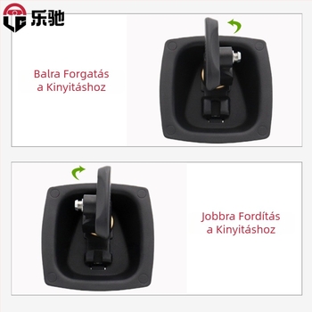 Panelmechanikus ajtózár T-markolattal, kompressziós típusú, modell JF7881-2141, cinkötvözet, beépített szerelés, kulcsos működtetés